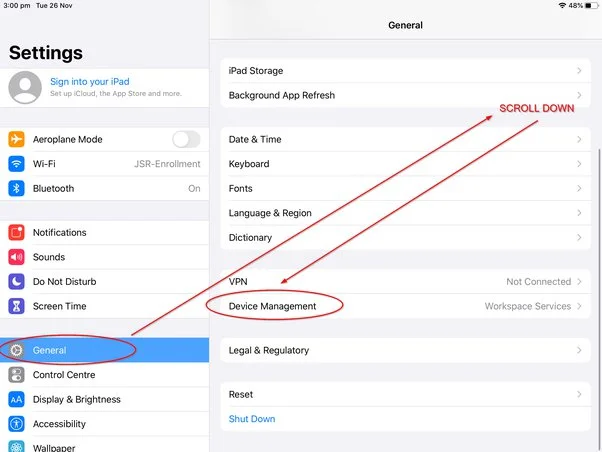 Device managment ios