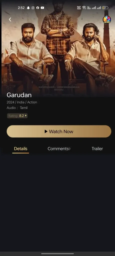 Garudan movie on castle app