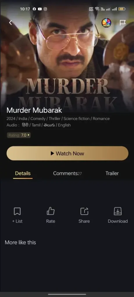 Murder mubarak movie on castle app